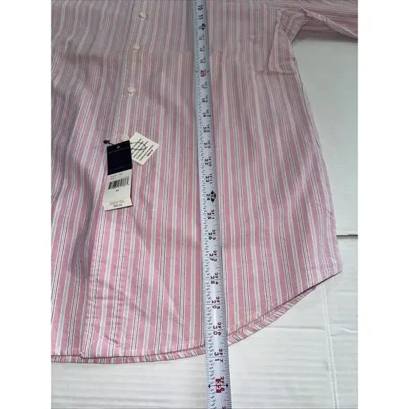 Polo Ralph Lauren Long Sleeve Custom Fit Button-Down Pink Striped Shirt NWT M - Picture 11 of 12
